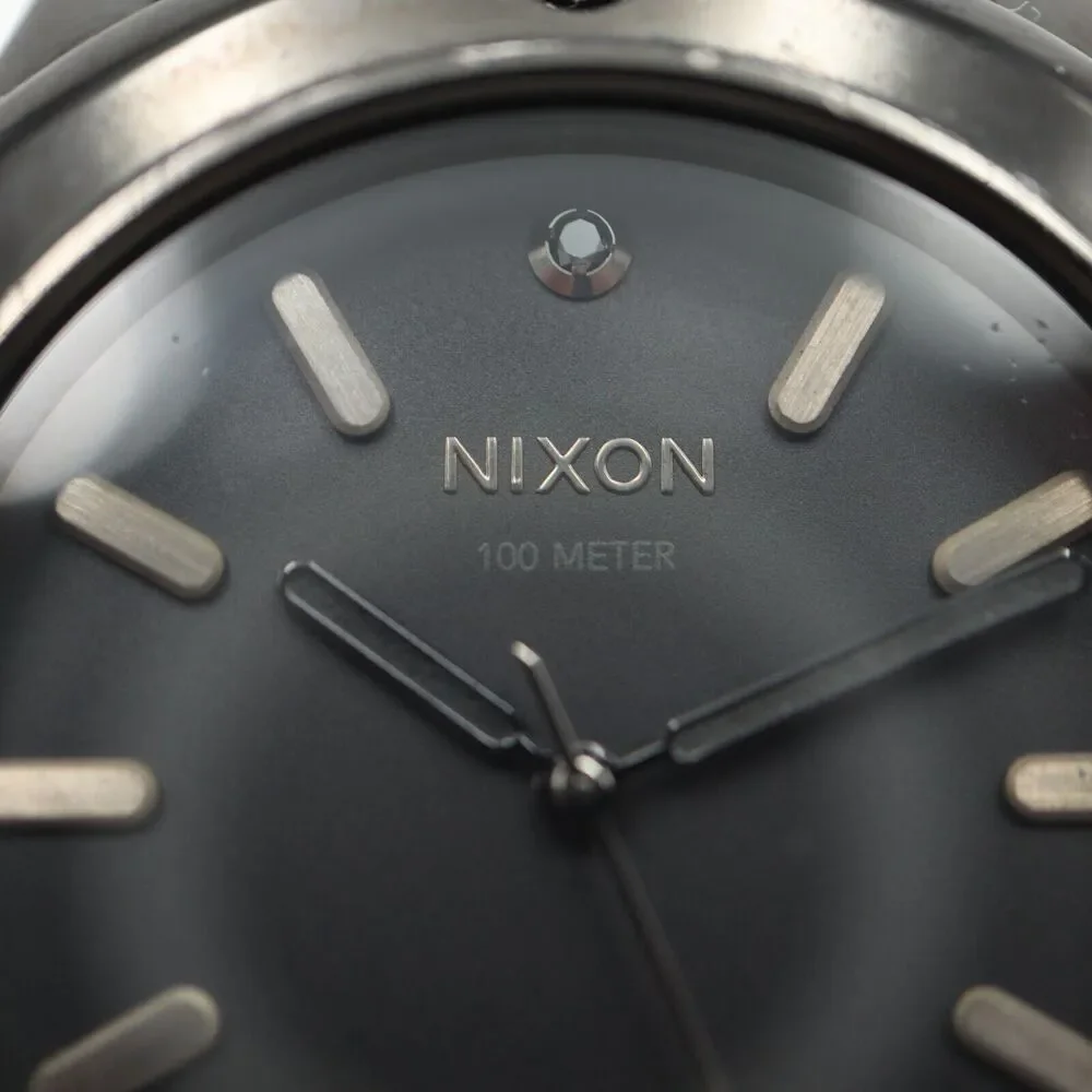 Nixon The Camden All Black Diamond Watch 41mm Left Stainless Steel Bracelet 5.5